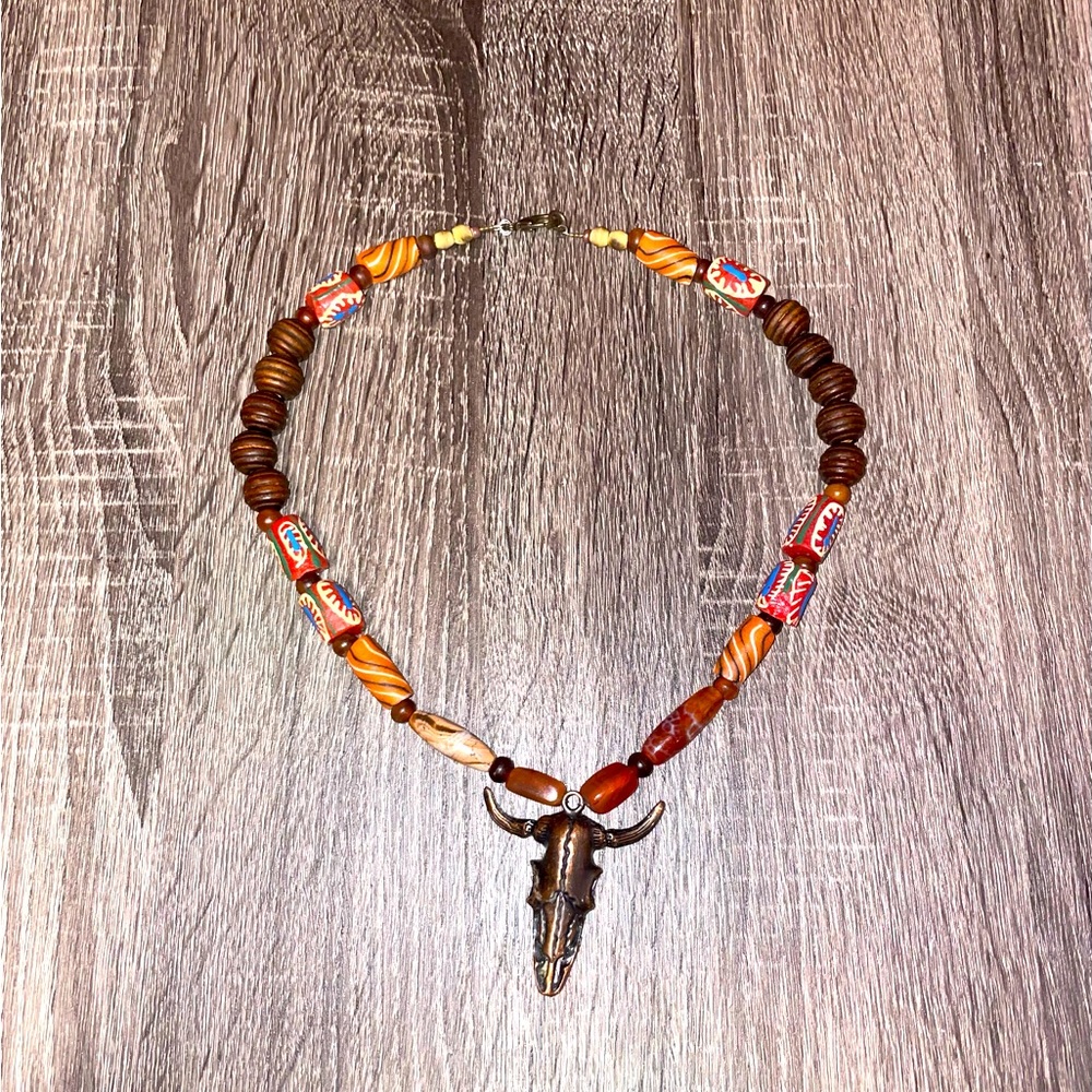 Handmade Unisex beaded tribal Necklace